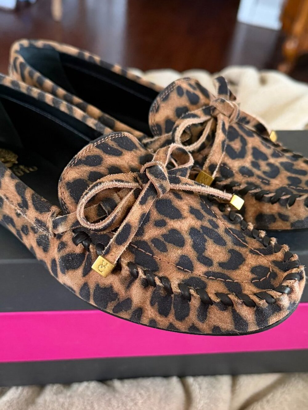 Vince Camuto Leopard Suede Loafers – Size 8 – Never Worn